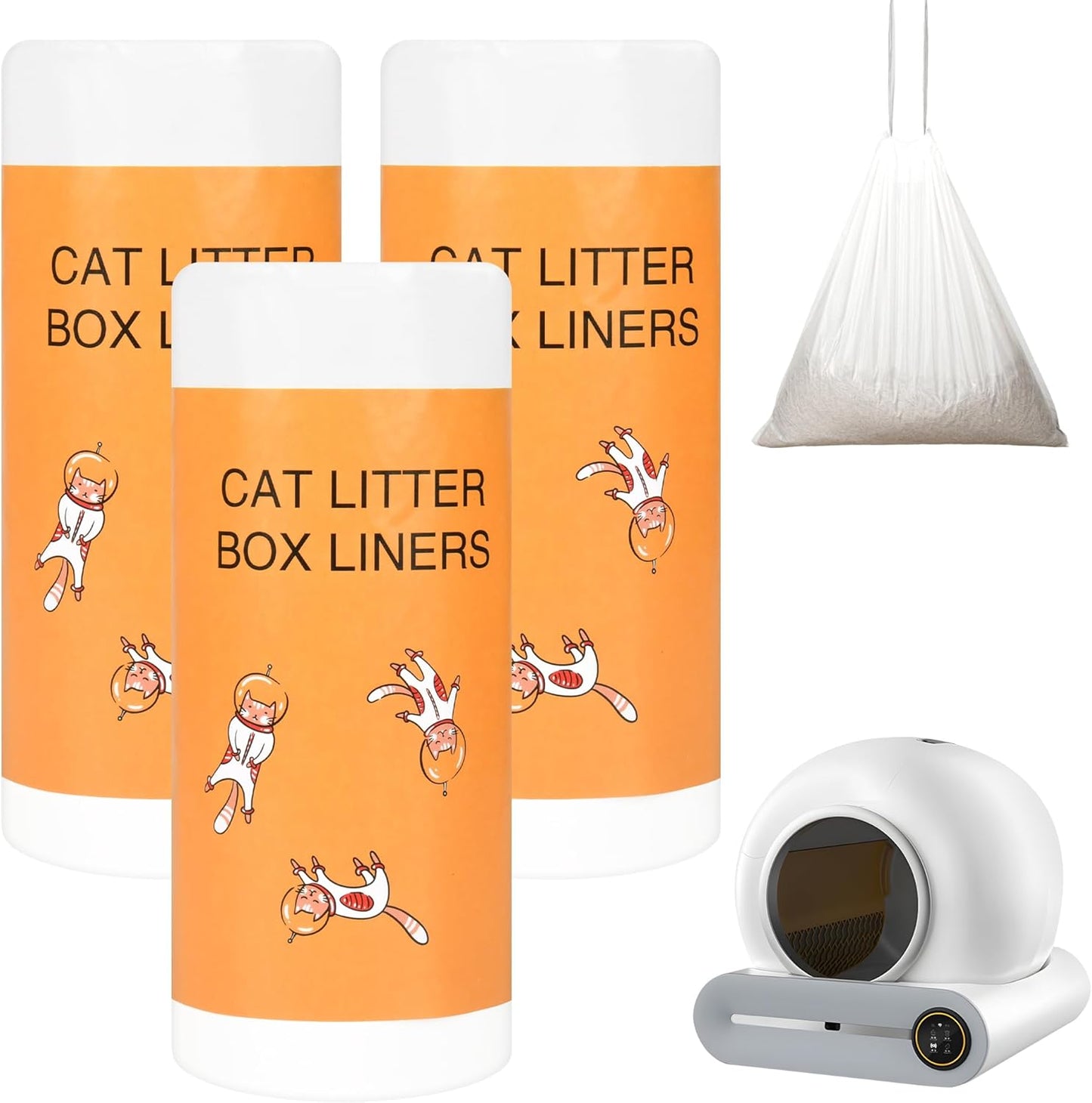 Dxles Heavy Duty Cat Litter Box Liners - 60 Count