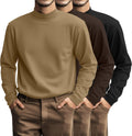 Plus Size Men's Mock Turtleneck 3-Pack - Comfortable Base Layer Shoes