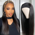 Straight Headband Wig Human Hair 16 in Brazilian Virgin - Easy Wear