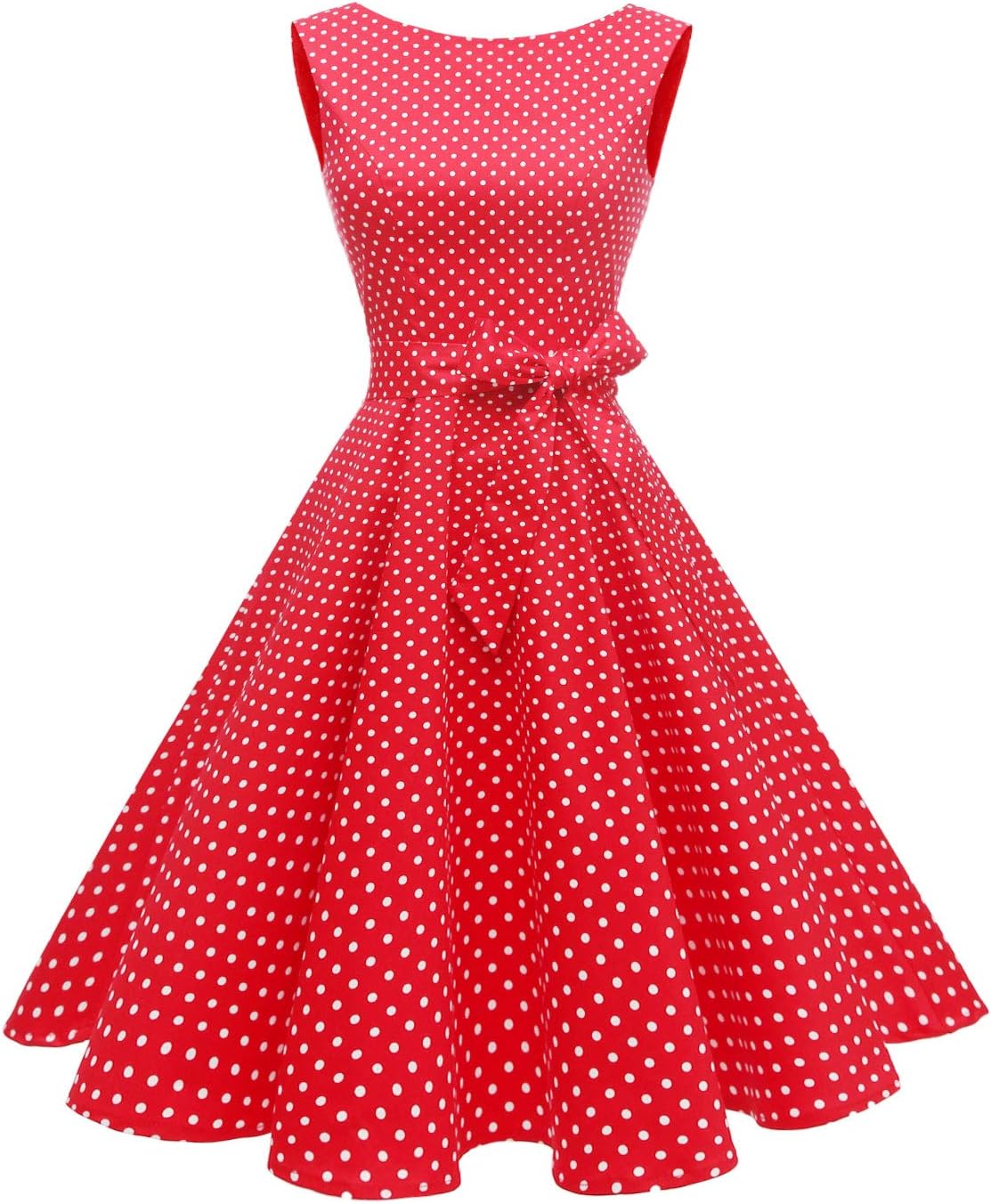 Vintage 1950s Cocktail Dress for Women - Sleeveless Boatneck Style