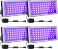 4 Pack 50W Black Lights Floodlight - Powerful UV for Glow Parties