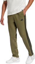 Mens Essentials 3-Stripes Fleece Open Hem Pants - Mid Rise Fit