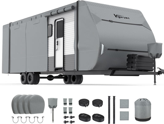 RV Cover Vigorvan Upgrad 7 Layers Windproof Travel Trailer