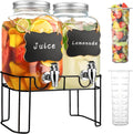 1 Gallon Glass Drink Dispenser for Parties - Stand & Spigot Set