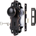 Mortise Lock Set for Interior Door, Antique Door Knob - Timeless Oil