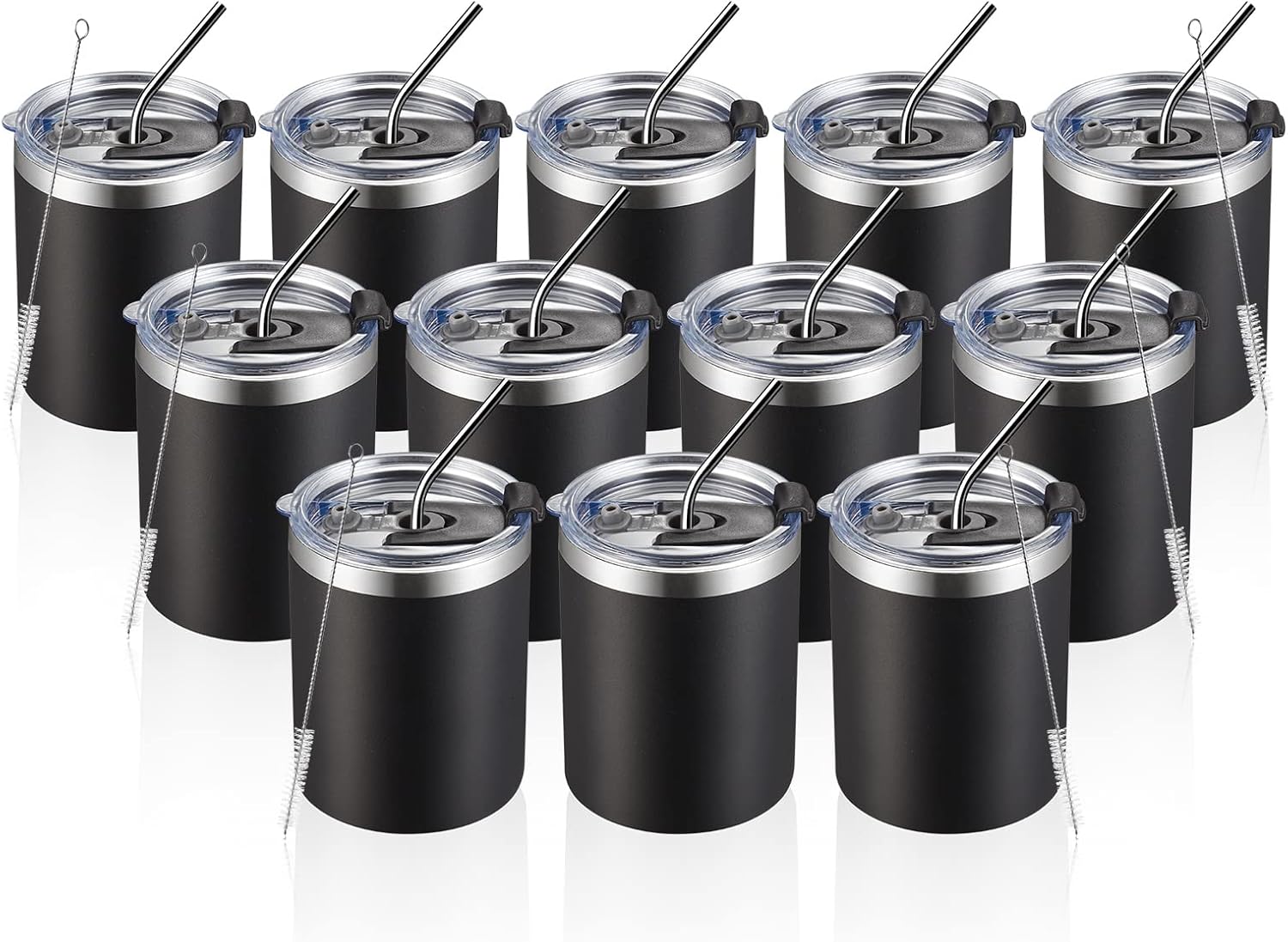MEWAY 12 oz Lowball Tumbler for Hot and Cold Drinks - 12 Pack