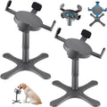 Dog Bowls Elevated Adjustable Stand - Tilted Raised Feeding 2 Pack