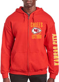 NFL MVP Zip Hoodie - Unisex Full Zip Hooded Sweatshirt - Chiefs
