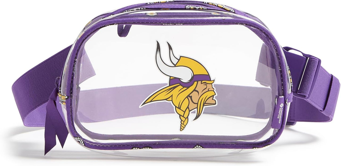 Vera Bradley Women's NFL Clear Small Belt Bag for Team Spirit