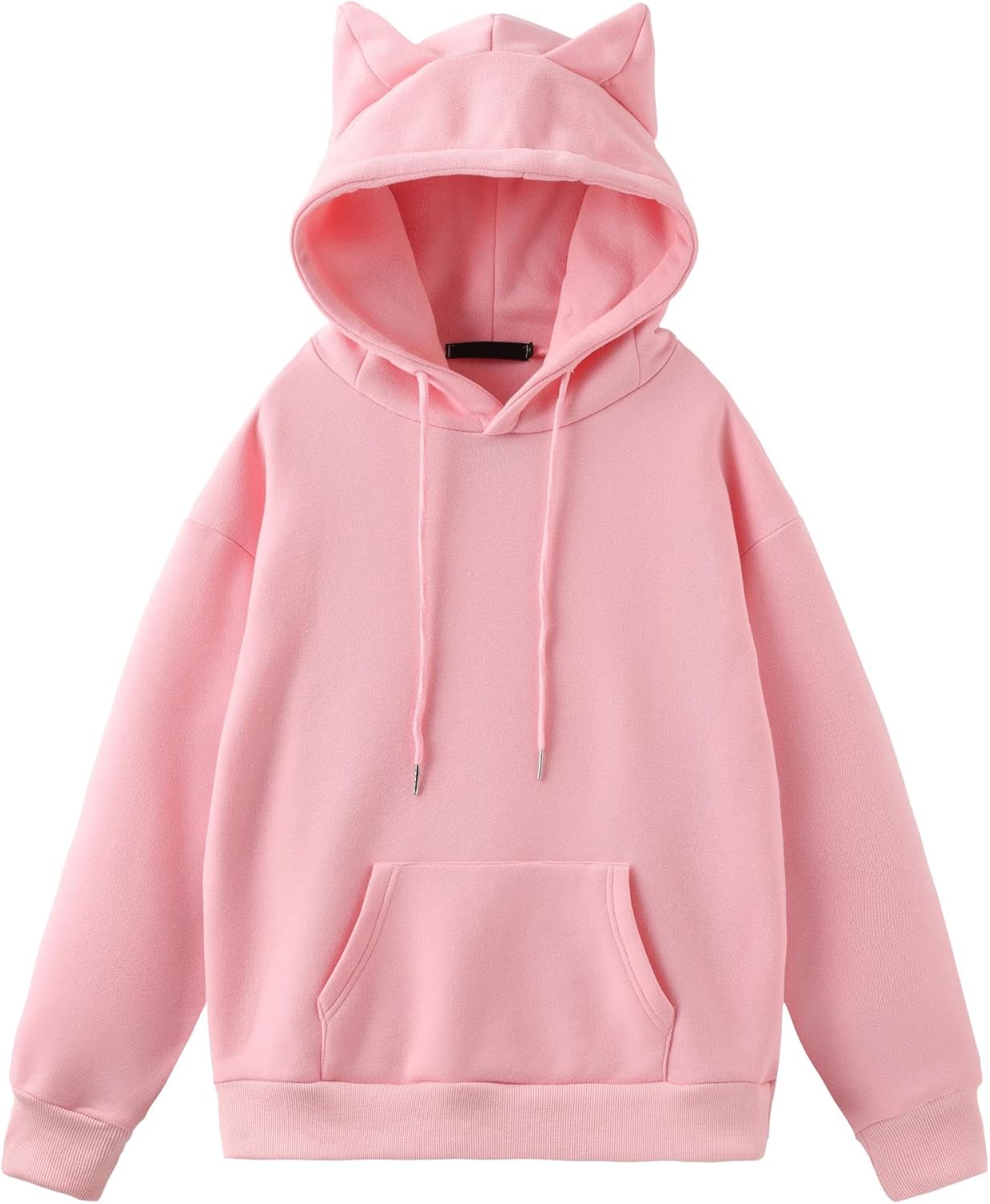 Y2K Pink Cat Ear Hoodie by AISYBB - Kawaii Style!