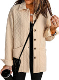 Casual Quilted Jacket for Women Button Down Collared Long Sleeve you
