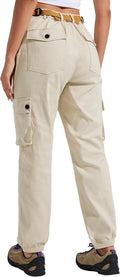 Women's Stretchy Cargo Pants High-Rise Casual Hiking Joggers