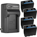 Kastar NP-F970PRO 4-Pack 8700mAh Camera Batteries - Long Run Time