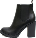 Soda Glove Ankle Boot with Chunky Heel and Lug Sole Style