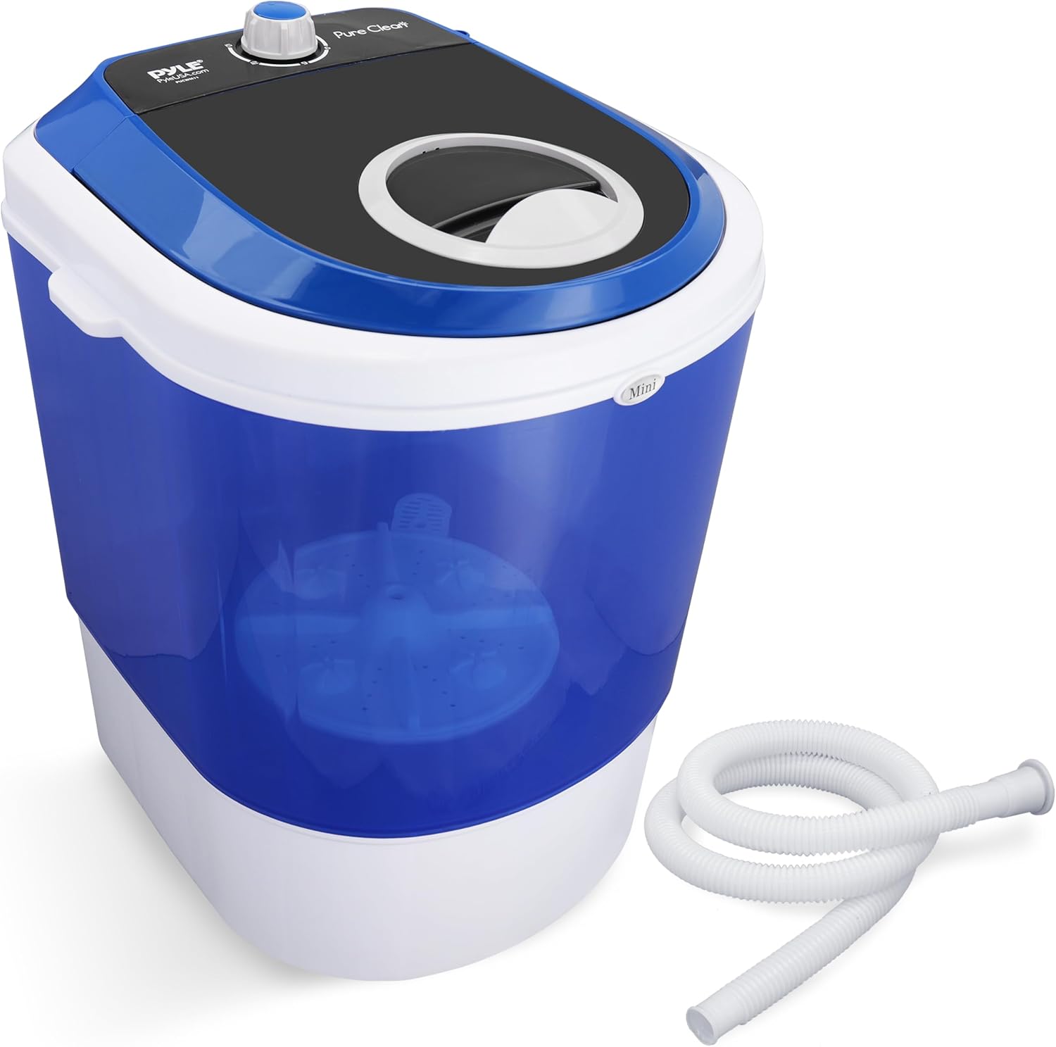 Pyle Mini Portable Washer - Quiet Top Loader, Compact 4.5 Lbs. Capacity