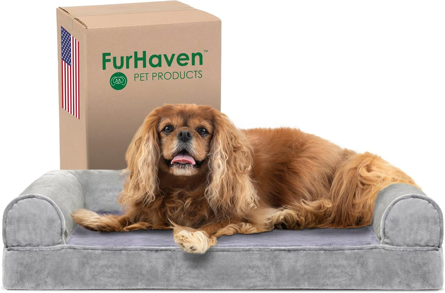 Furhaven Cooling Gel Dog Bed for Medium Small Dogs Up to 35 lbs