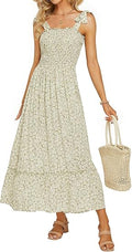 Tobrief Women's Boho Dress Summer Spaghetti Strap Maxi Dress