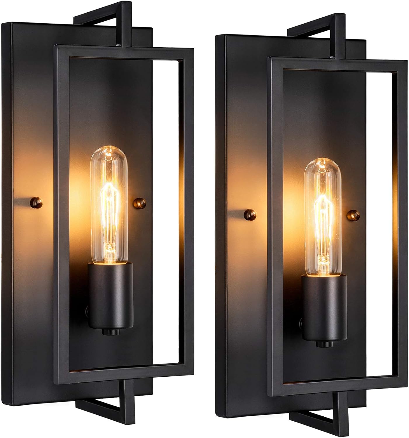 Industrial Wall Sconces Set of 2 for Vintage Modern Lighting