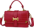Women's Small Classy Crossbody Purse - Leather Top Handle Satchel