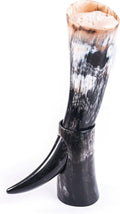 Norse Tradesman 12 in Ox-Horn Viking Drinking Horn - Handcrafted Gift