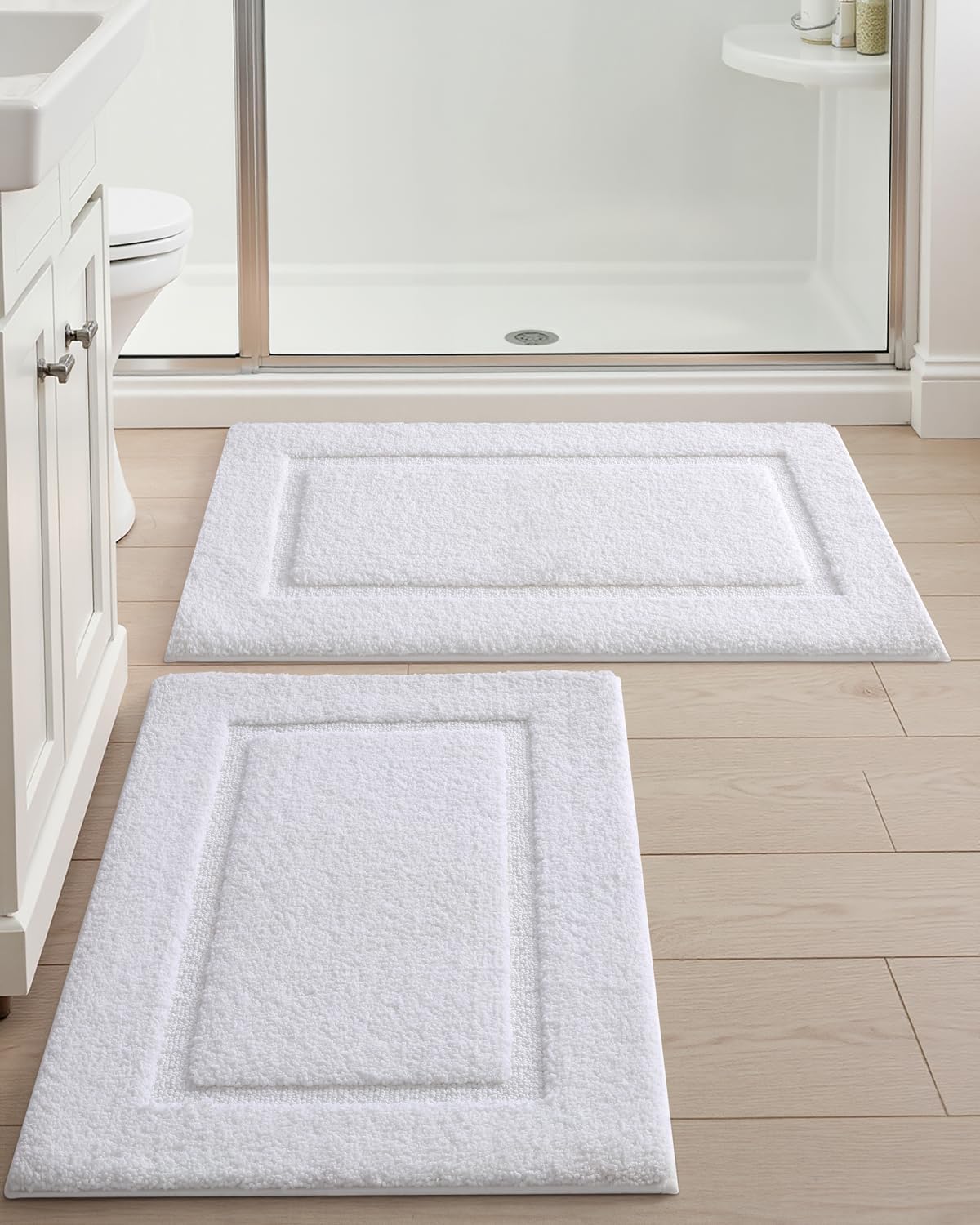 DEXI Bathroom Rugs Set 2 Piece, Ultra Soft Non Slip Mat