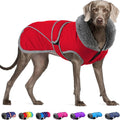Dog Coat Red 3XL - Waterproof Winter Jacket for Large Dogs