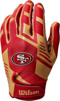 WILSON NFL Stretch Fit Football Gloves Youth and Adult - Snug Grip