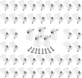 1/4 in Nylon Cable Clamps 60pcs - Screw Mount Cord Clips for Tidy
