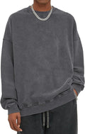 Mens Oversized Acid Wash Hoodie for Men - Retro Streetwear Pullover