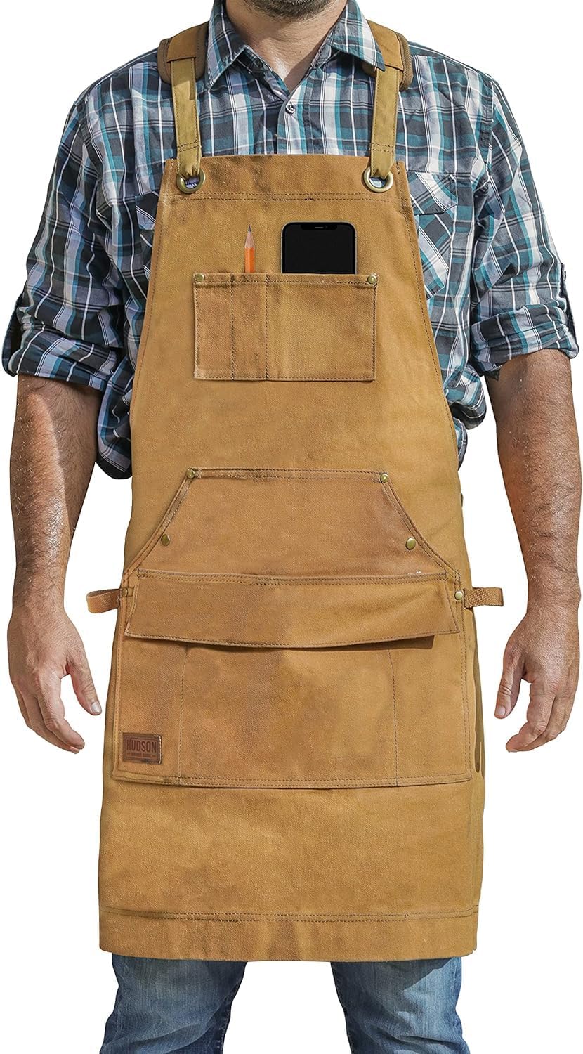 Woodworking Edition Waxed Canvas Apron for Enthusiasts and Pros