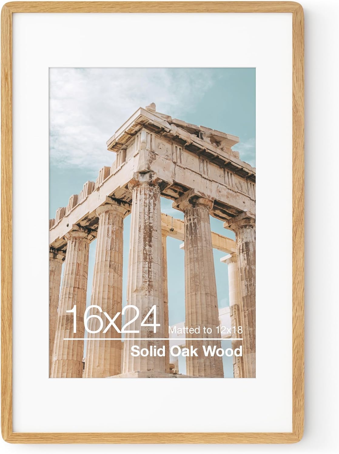 16x24 Poster Frame in Solid Oak Wood for Stylish Display