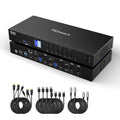 TESmart USB 3.0 HDMI DP USB C KVM Switch 4-Port Triple Monitor