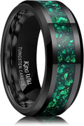 Meteorite Tungsten Wedding Band 6mm/8mm - Sparkling Galaxy Style