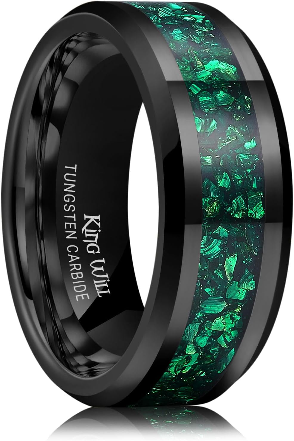 King Will Mens Meteorite Tungsten Wedding Bands for Couples