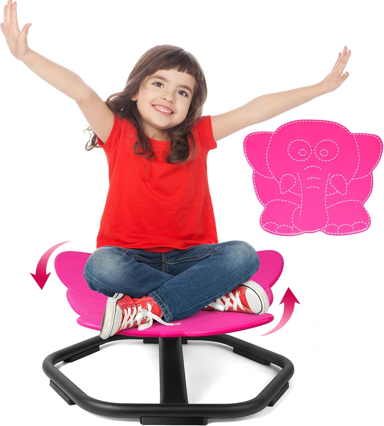360 Swivel Elephant Chair for Kids, Sensory Balance Toy - TERRAMUS
