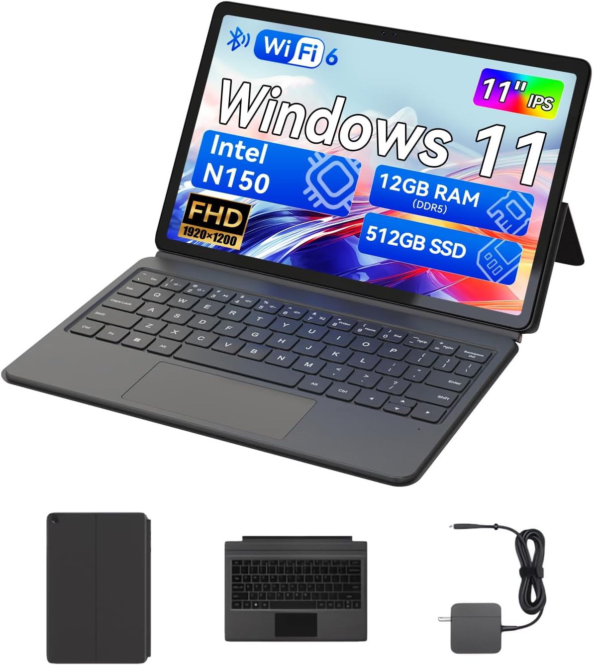 11 inch 2-in-1 Laptop with Windows 11 and 12GB RAM for All
