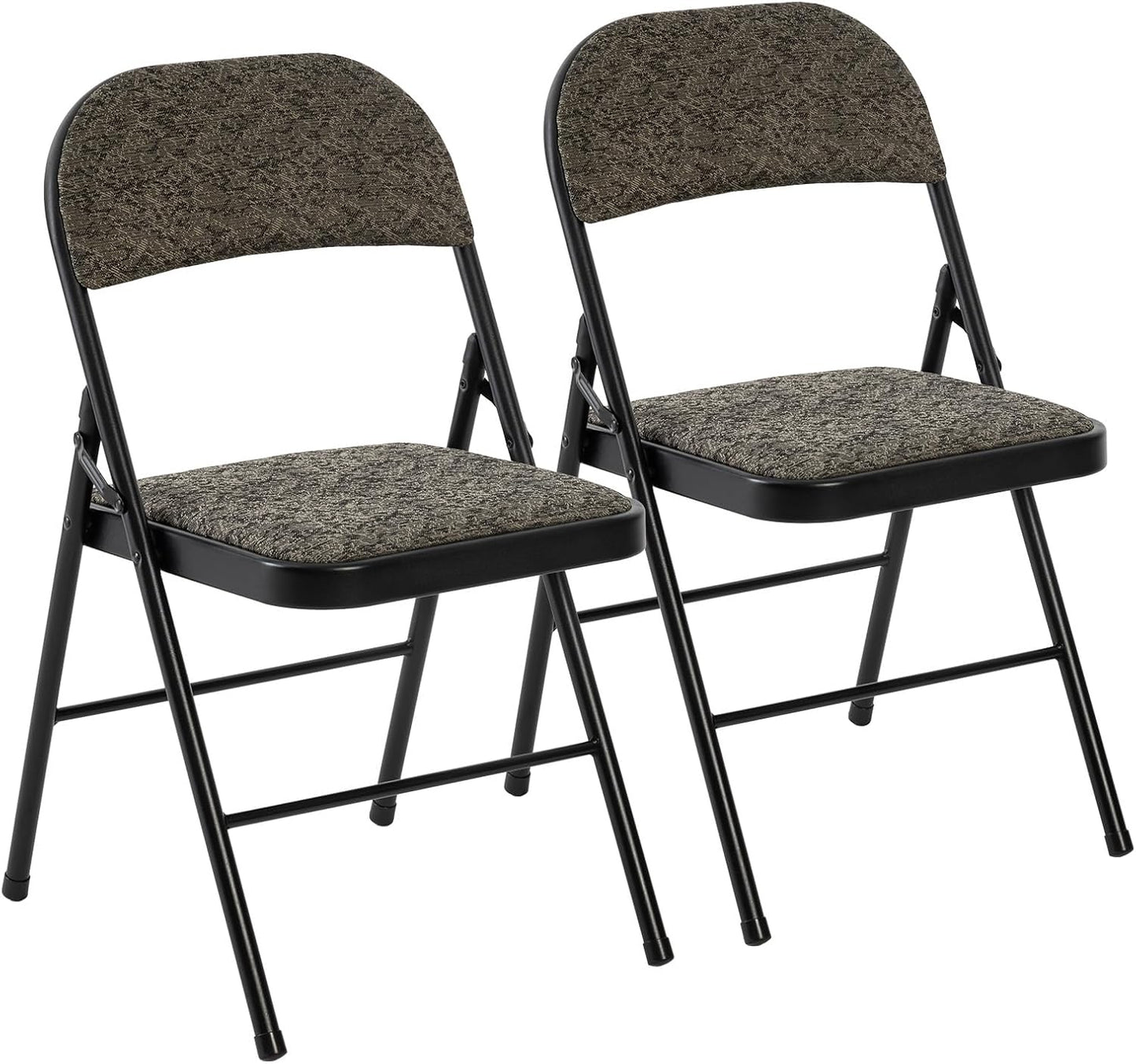 DUMOS Folding Chairs Set with Padded Cushion for Events