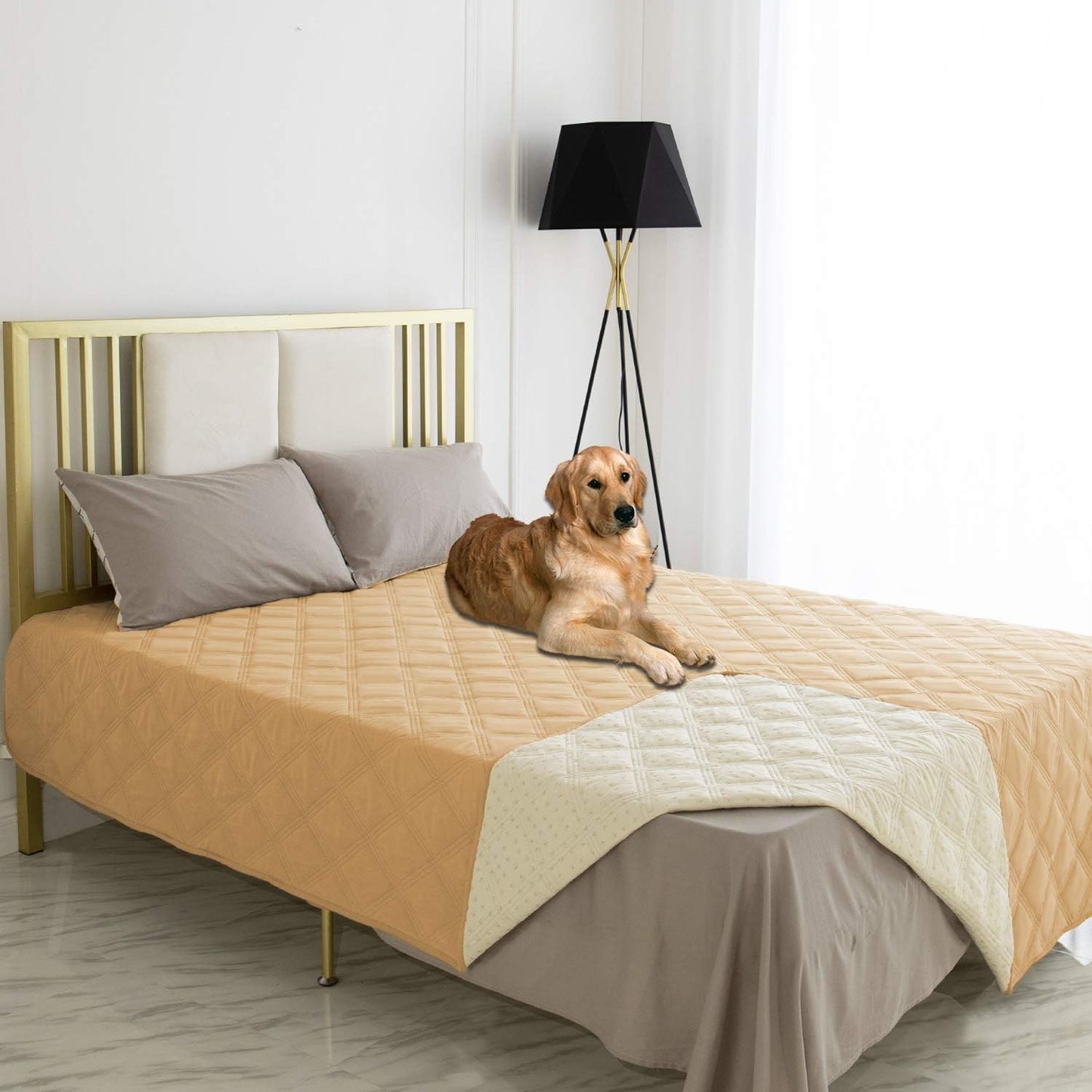 Ameritex Waterproof Dog Bed Cover with Anti-Slip Back for Pets