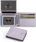 Slim RFID Leather Wallet for Men - 15 Card Capacity, 2 ID Windows