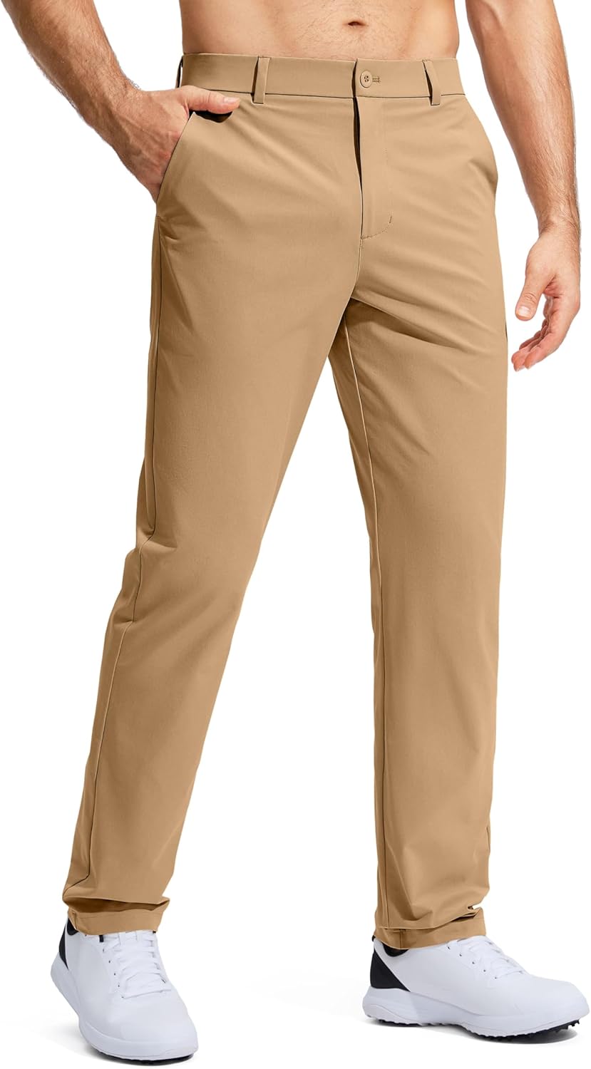 Pudolla Men's Golf Pants Lightweight Quick Dry Casual Slacks