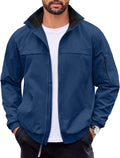 Mens Lightweight Bomber Jacket Stand Collar Windbreaker - Versatile 1