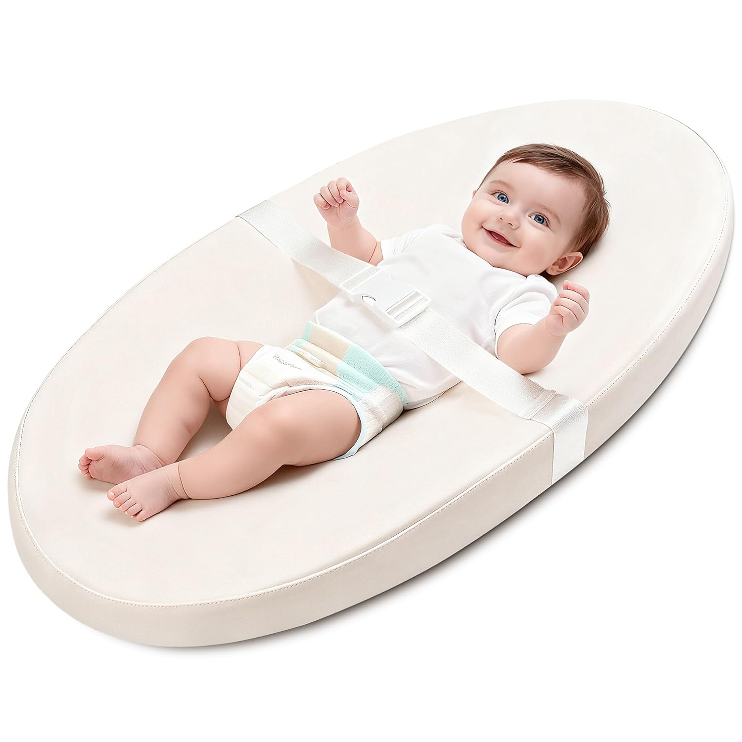 Contoured Waterproof Baby Diaper Changing Pad for Dresser