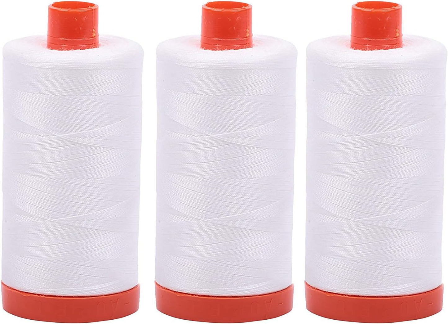 Aurifil 50WT Natural White Thread 3-Pack for Seamless Sewing