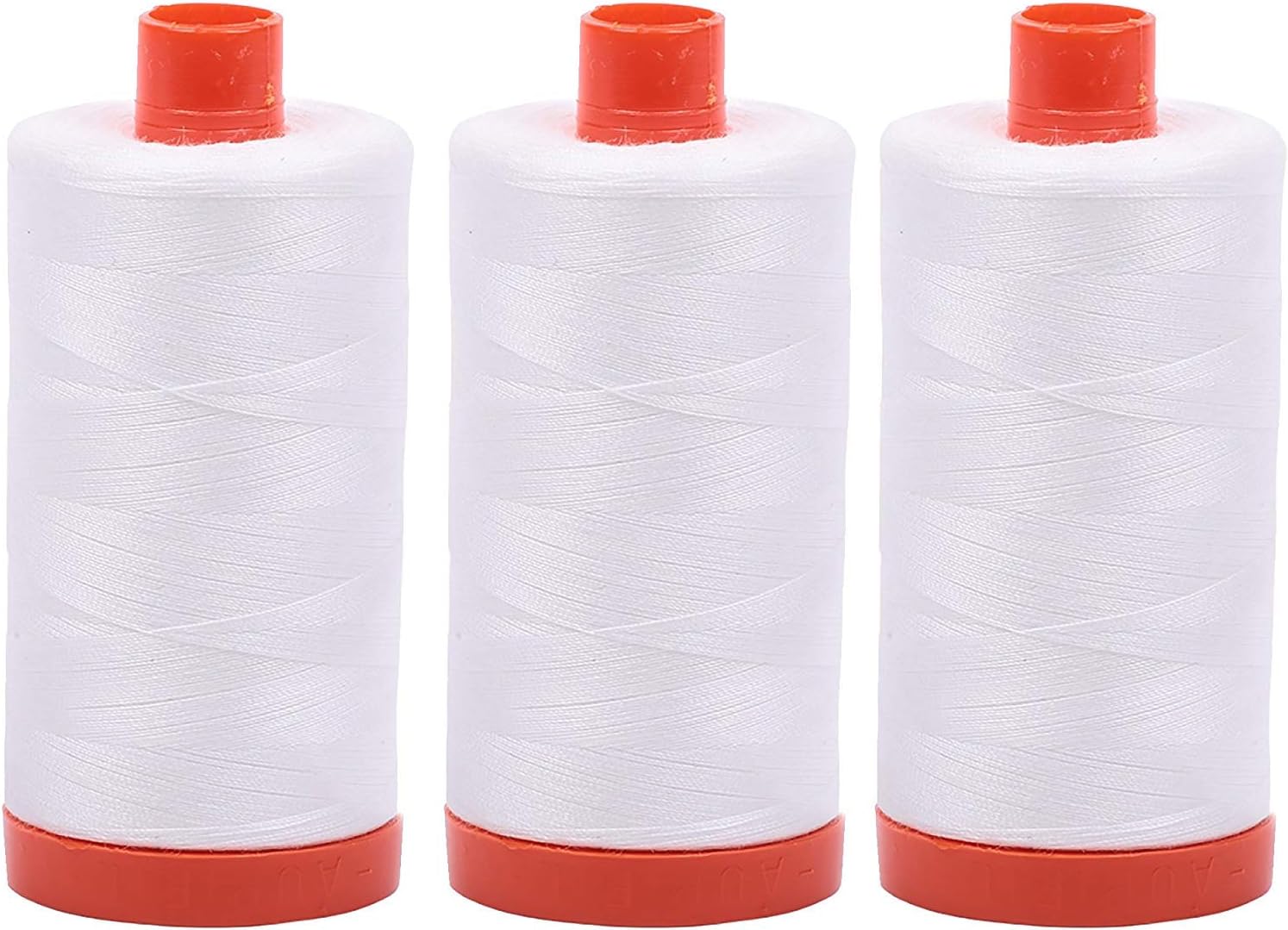 Aurifil 50WT Natural White Thread 3-Pack for Seamless Sewing