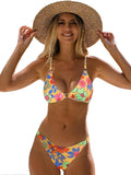 SOLY HUX Women's Floral Print Spaghetti Strap Bikini Set - Flattering