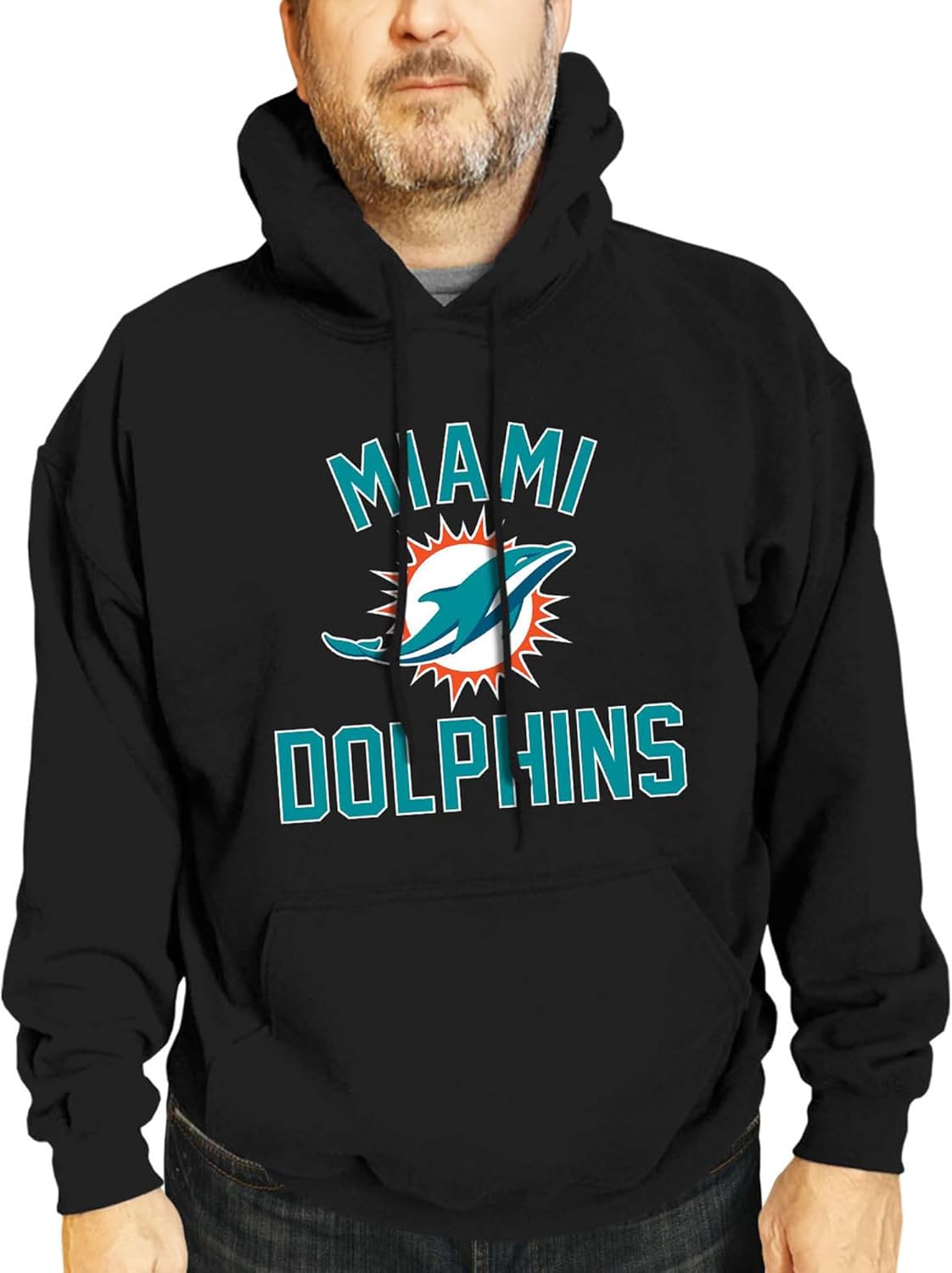 NFL Adult Gameday Hooded Sweatshirt for Miami Dolphins Fans