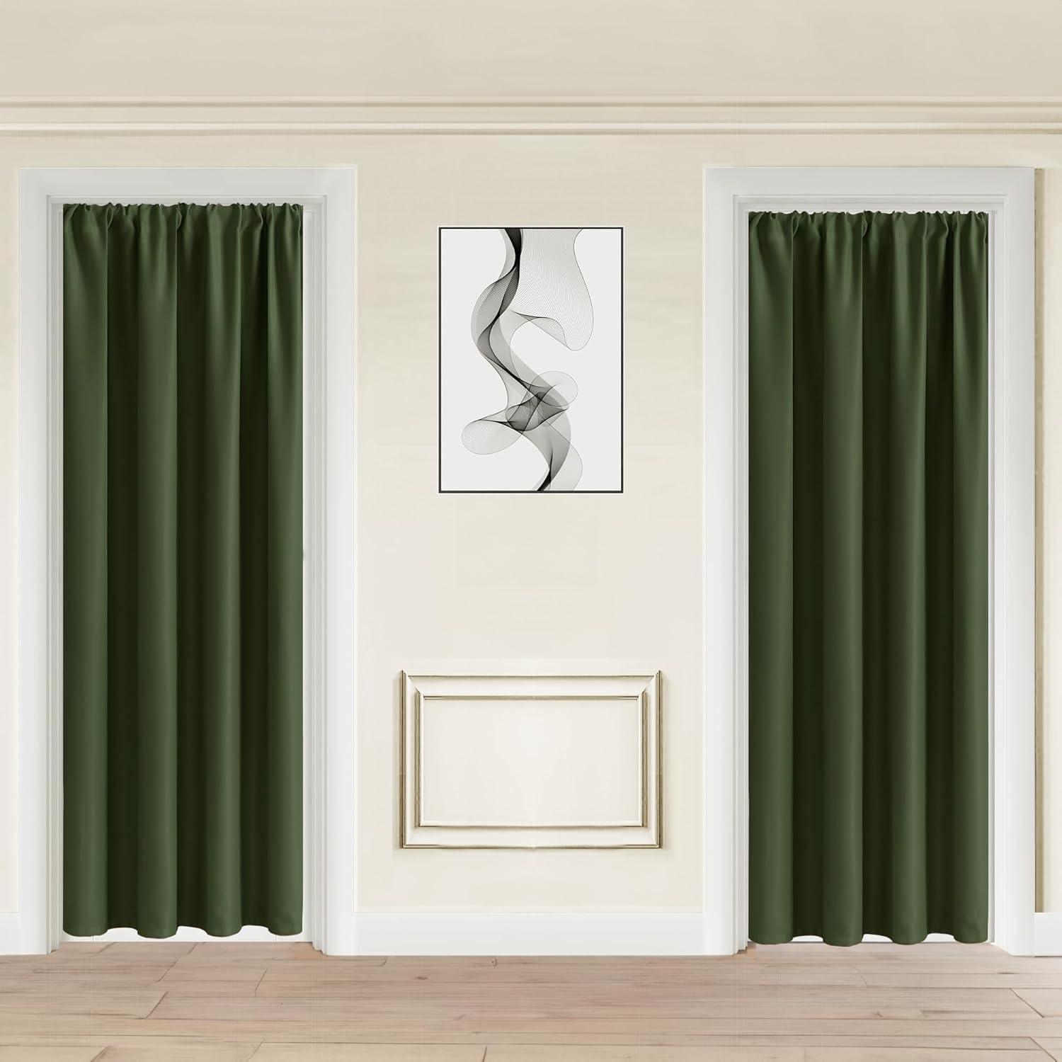 JIUZHEN Blackout Doorway Curtains for Privacy and Insulation