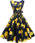 Boatneck Sleeveless Swing Cocktail Dress - Vintage 1950s Fit