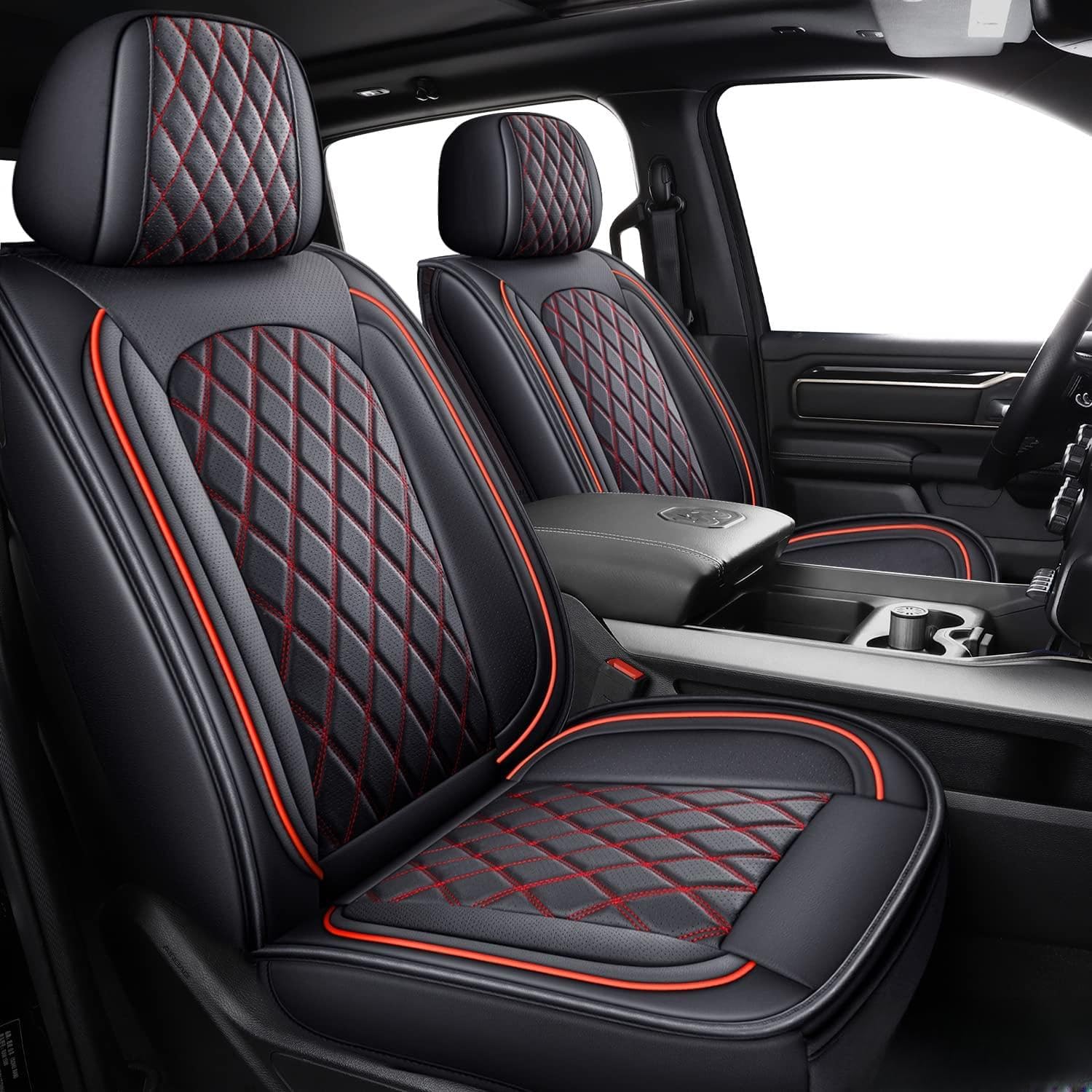 MIROZO Front Ram Seat Covers for 2009-2025 Dodge Ram Trucks