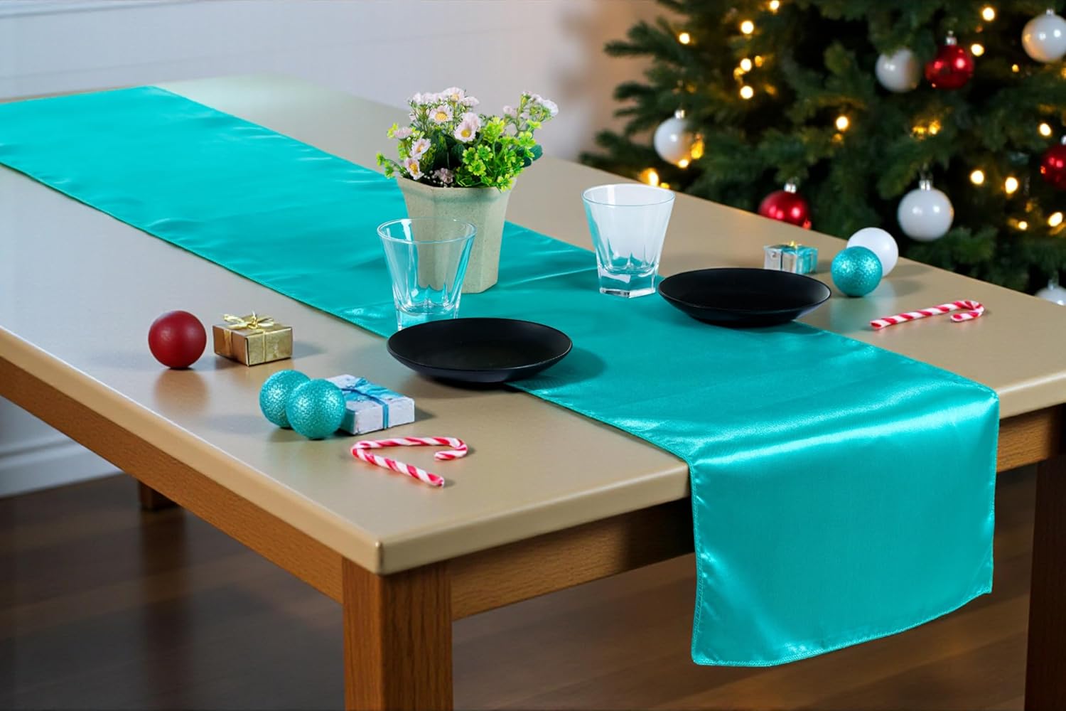 MDS Christmas Satin Table Runners - Perfect for Any Occasion